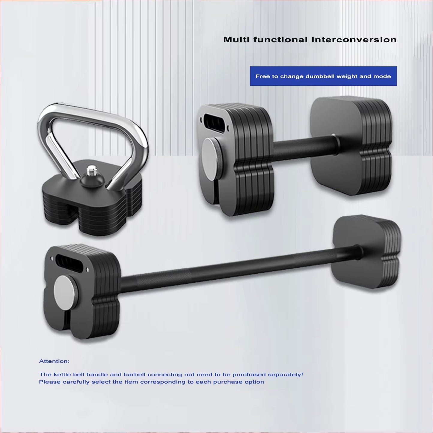 2025 Professional Pure Steel Adjustable Dumbbell Strength Exercise Kettle Bell Barbell 4Kg-102Kg Fast Adjustable Dumbbell