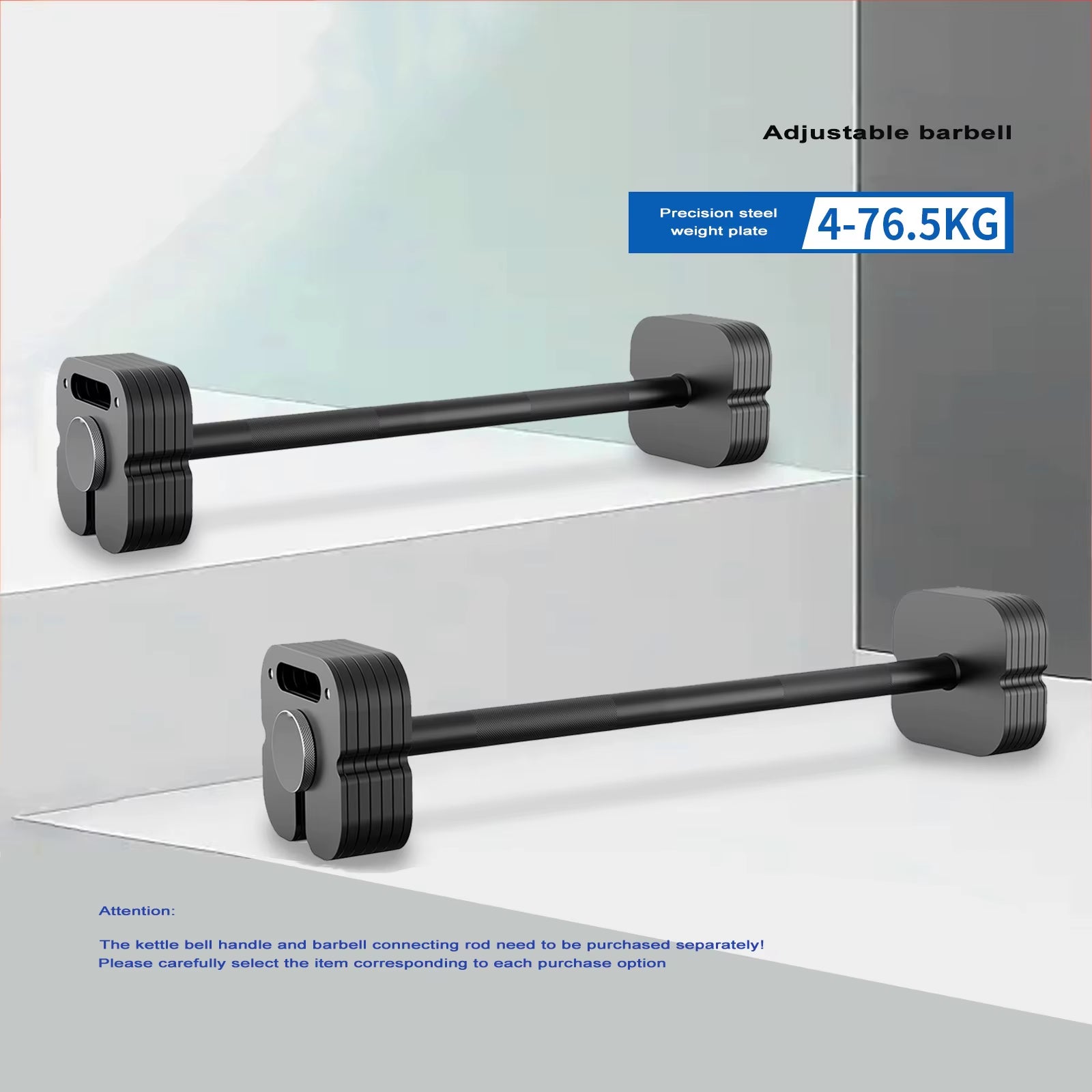 2025 Professional Pure Steel Adjustable Dumbbell Strength Exercise Kettle Bell Barbell 4Kg-102Kg Fast Adjustable Dumbbell