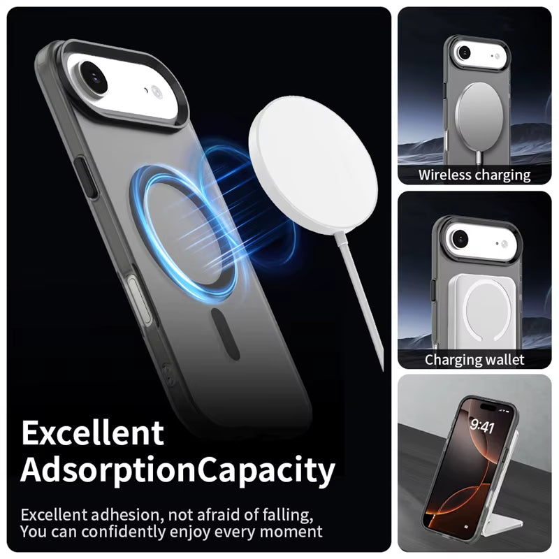 Magnetic Adsorption Wireless Charge Clear Case for Iphone 17 Air Transparent Phone Case Iphone 17 Air Case for Iphone 17 Pro Max