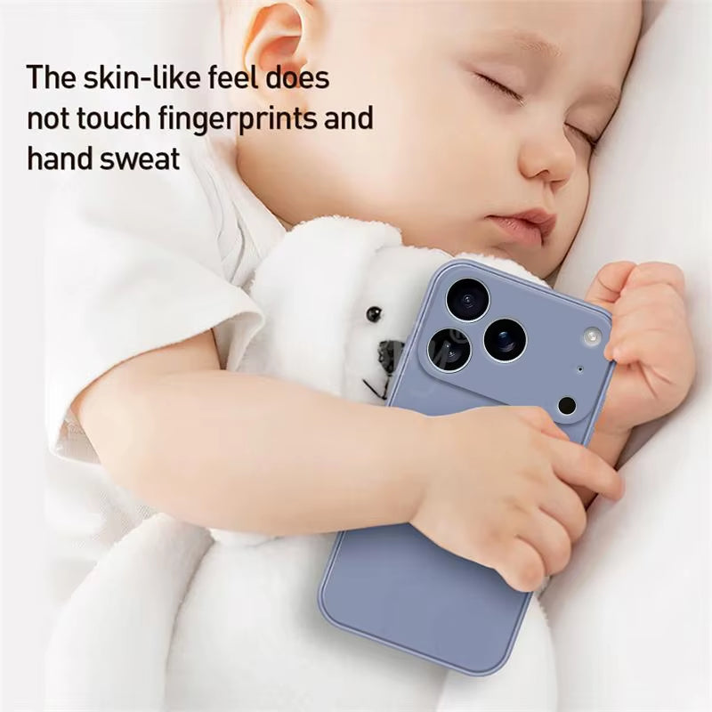 For Iphone 17 Pro Case Liquid Silicone Plain Rubber TPU Case for Iphone 17 Pro Cover Protector for Iphone 17 Air Pro Max Case