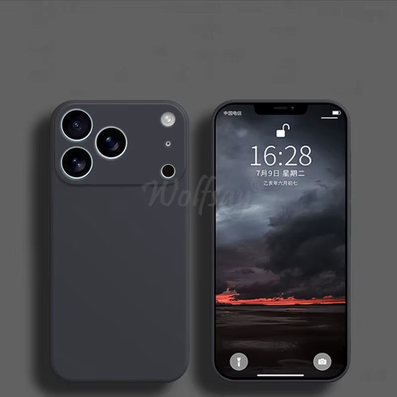 For Iphone 17 Pro Case Liquid Silicone Plain Rubber TPU Case for Iphone 17 Pro Cover Protector for Iphone 17 Air Pro Max Case