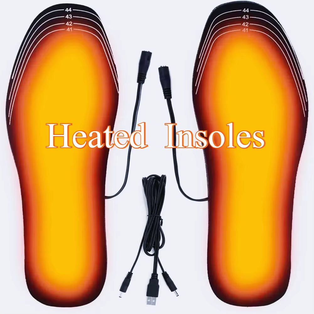 USB Heated Insoles Shoe Electric Foot Warming Pad Feet Warmer Sock Pad Mat Winter Outdoor Sports Heating Insole Winter Warm