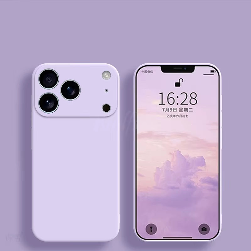 For Iphone 17 Pro Case Liquid Silicone Plain Rubber TPU Case for Iphone 17 Pro Cover Protector for Iphone 17 Air Pro Max Case