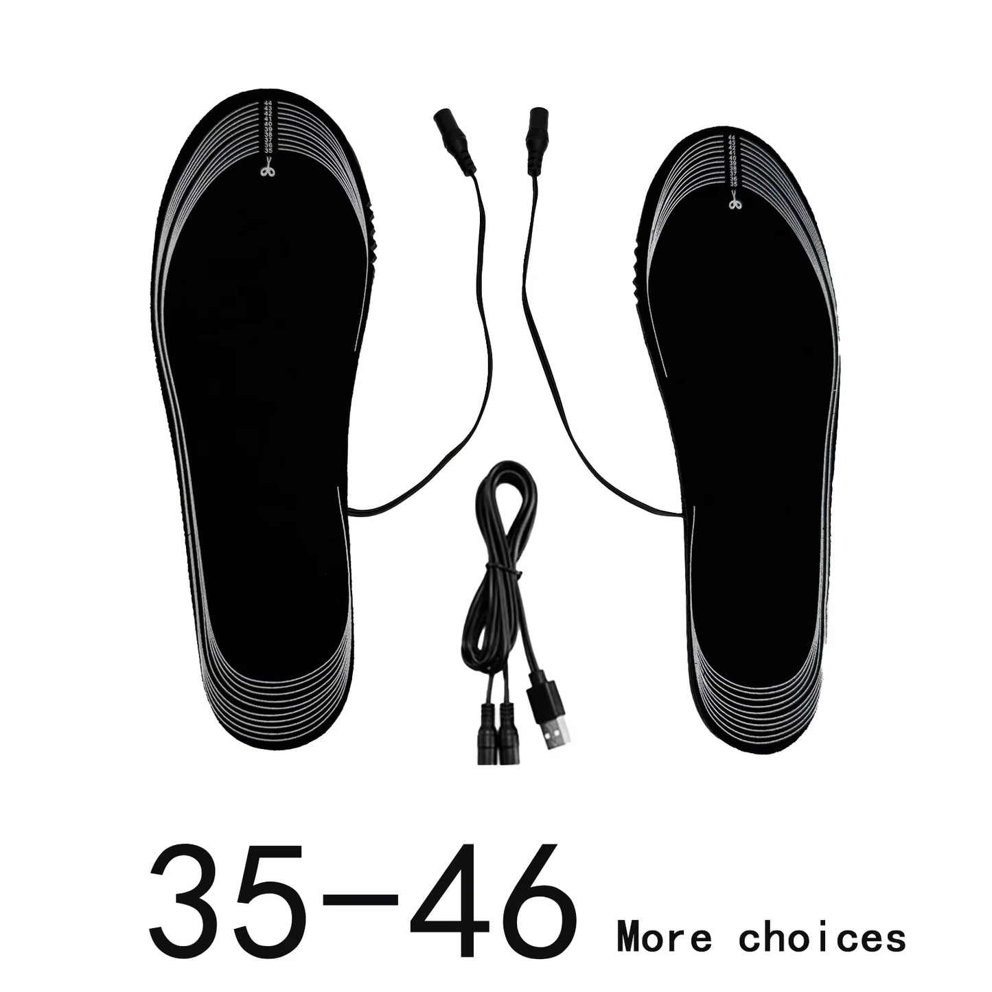 USB Heated Insoles Shoe Electric Foot Warming Pad Feet Warmer Sock Pad Mat Winter Outdoor Sports Heating Insole Winter Warm