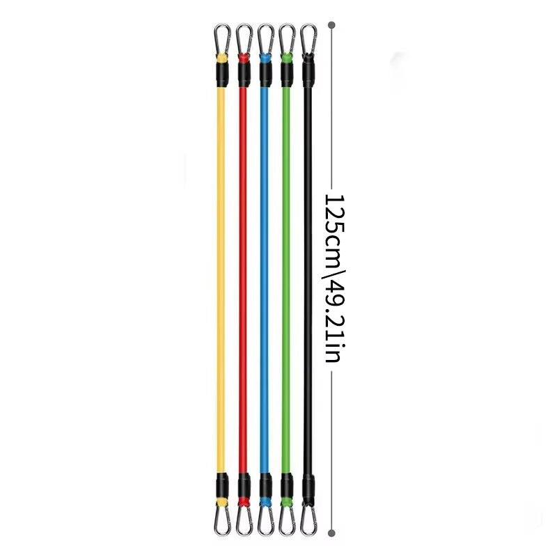 11Pcs TPE Resistance Band Set Fitness Band Pull Rope Elastic Training Band with Door Anchor Handles Carry Bag Legs Ankle Straps